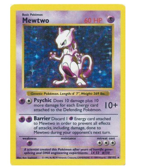 First edition Shadowless Mewtwo