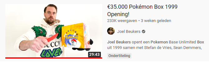 Nederlandse influencer Joel Beukers opent Base Booster box van €35.000